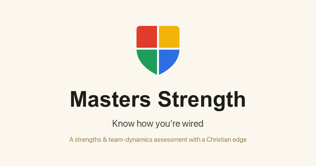 Masters Strength — Know how you're wired